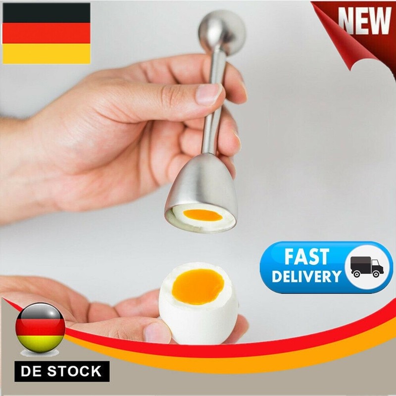 Edelstahl Eierschalenbrecher Eierköpfer Eieröffner Egg Topper Open Kitchen Tool.