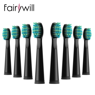 8 x Electric Toothbrush Replacement Head for Fairywill 507 508 917 Black Model