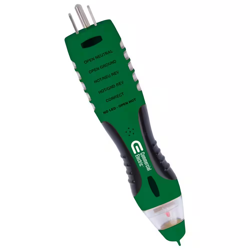 DualCheck Voltage Tester GFCI Outlet Analyzer 50-1000V AC Non Contact LED Tool