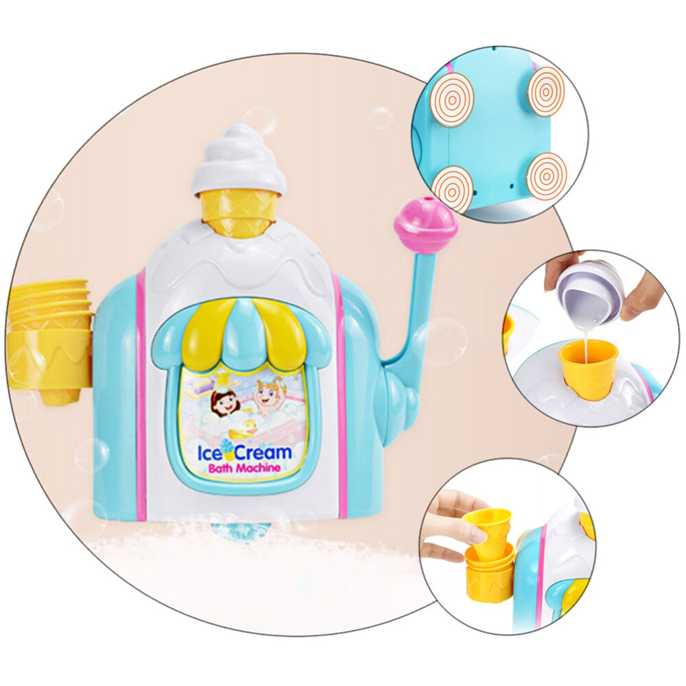 1 Set Bubble Machine Toy Ice Cream Shape Baby Bathing Toy Baby Bath