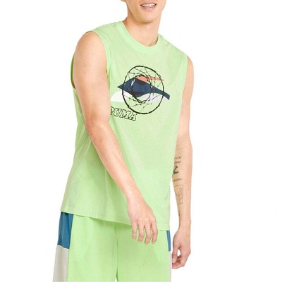 

Майка Puma Dont Flinch Mens Size  Athletic Casual 532129-10, Зеленый, Puma Don't Flinch Tank
