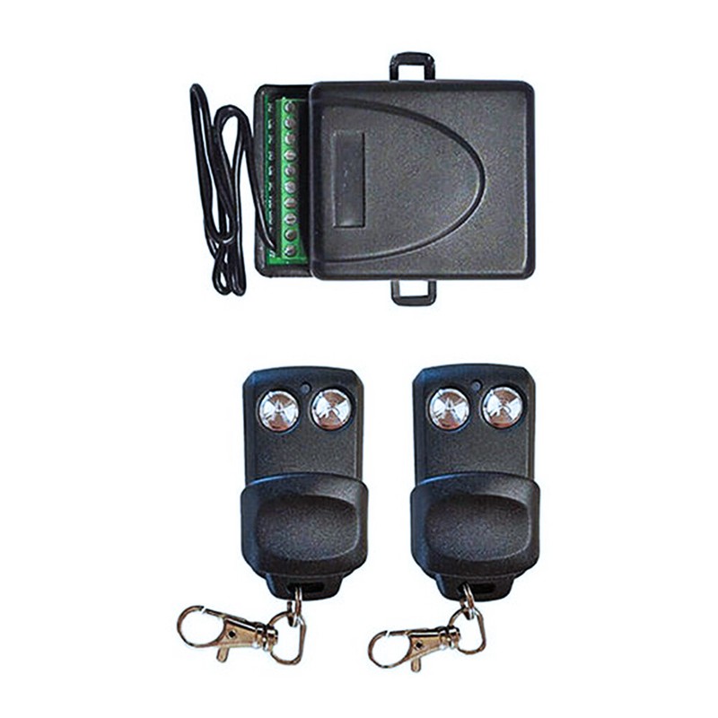 Ricevente 2 Canali Con Custodia + 2 Telecomandi 433 Mhz Cancelli Serrande Luci