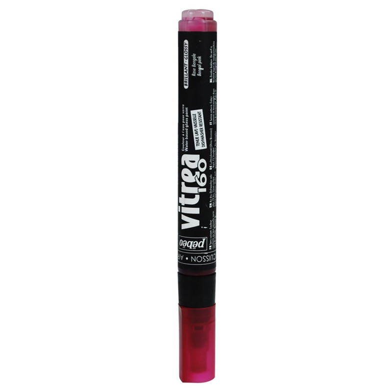 Pebeo Vitrea 160 Glass Marker, Glossy, Bengal Pink
