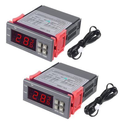 2PCS STC-1000 Digital Temperature Controller DC 12V 10A LED Thermostat 2 Relay