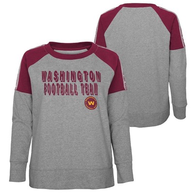 Флисовая толстовка с длинным рукавом для девочек из команды NFL Washington Football Team, XS