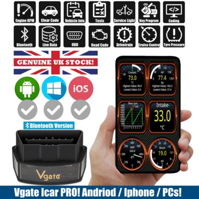 G14 Vgate Icar Pro Bluetooth OBD2 Scanner MINICooper R50 R52 R53 F56 F57 F54 F60