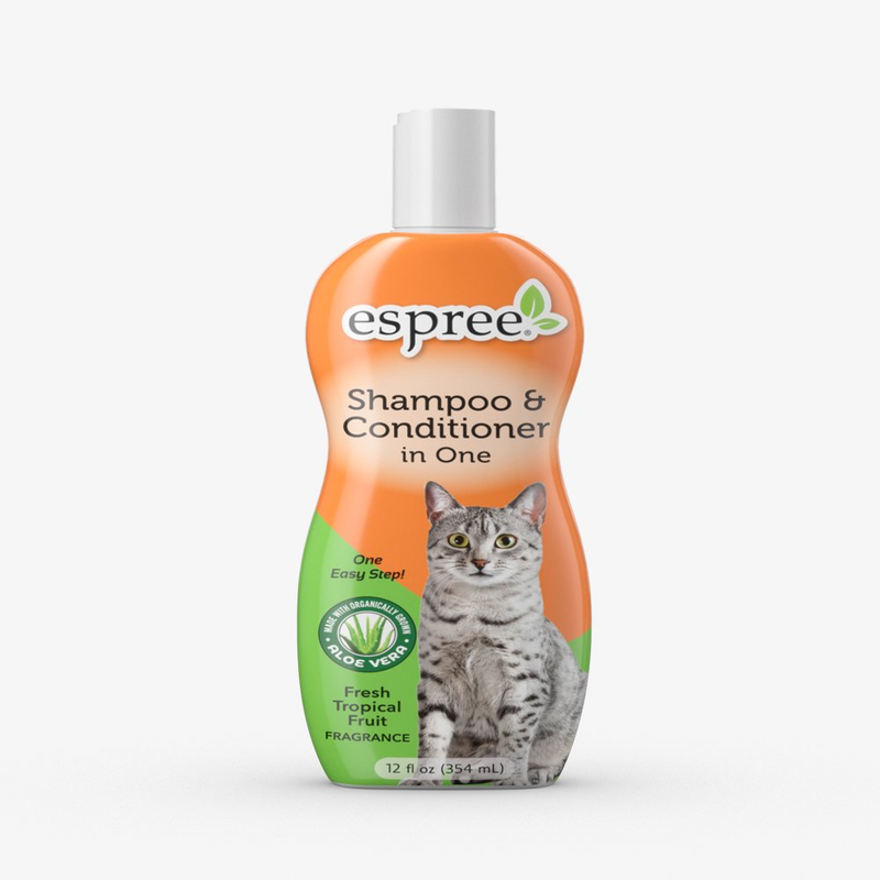 Shampoo & Conditioner in One for Cats, 12 Oz