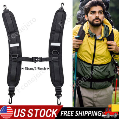 2X Padded Shoulder Straps Adjustable Outdoor Sports Backpack Shoulder Strap