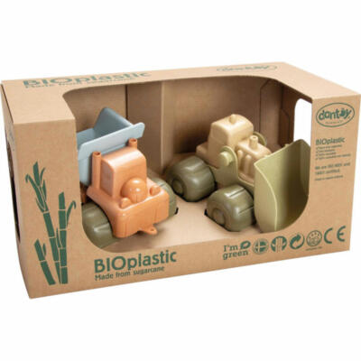 Dantoy BIO-Linie, Handbagger und LKW, 2 Stück, ab 24 Monaten