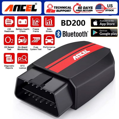 ANCEL BD200 Bluetooth OBD2 Scanner Car Code Reader Check Engine Diagnostic Tool