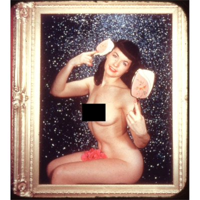 Bettie Page, 3D Stereo Pair, Twin 35mm Pin-Up Slide, Bettie Page, Hair Care