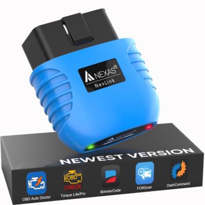 NEXAS Car Motorcycles Bluetooth OBD2 Scanner Full System Diagnostic Scan Tool