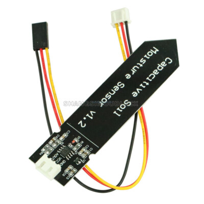 10PCS Analog Capacitive Soil Moisture V1.2 Corrosion Resistant Sensor + Cable F