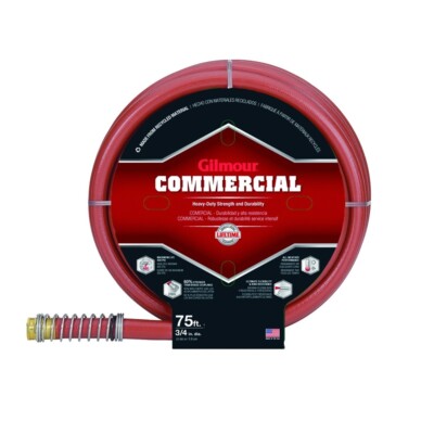 Gilmour 840751-1002 Commercial Garden Hose, 3/4 Inch x 75 Fe