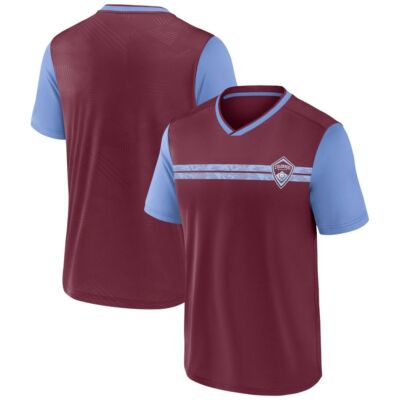 Мужская команда MLS Colorado Rapids в футболке с V-образным вырезом, официально лицензированная