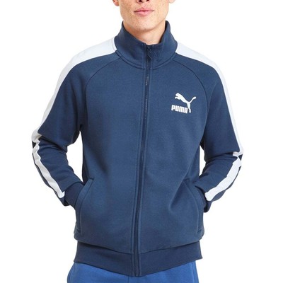 

Puma Iconic T7 Full Zip Track Jacket Мужские синие пальто Куртки Верхняя одежда 595383-43, Синий, Puma Iconic T7 Full Zip Track Jacket