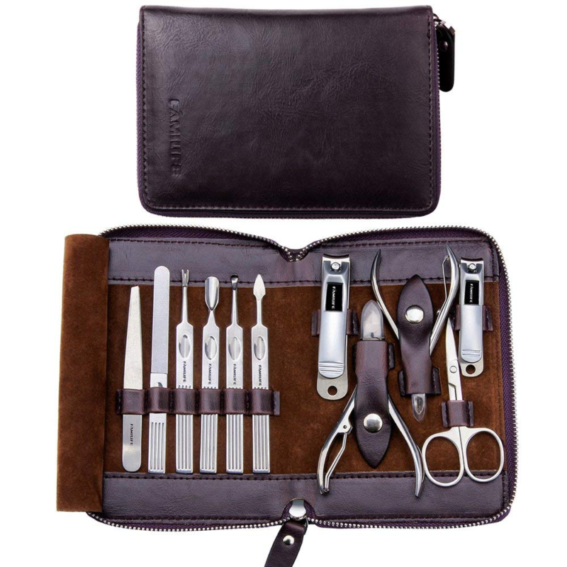 FAMILIFE L01 11 in 1 Stainless Steel Manicure Set with Box
