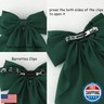 4pcs Small Hair Bow Clips for Women Girls Green Silky Satin Hair Ribbon Large Bows for Hair Different Sizes Bowknot Alligator Clips Hair Bow Barrettes Oversized Long-tail Aesthetic Hair Accessories