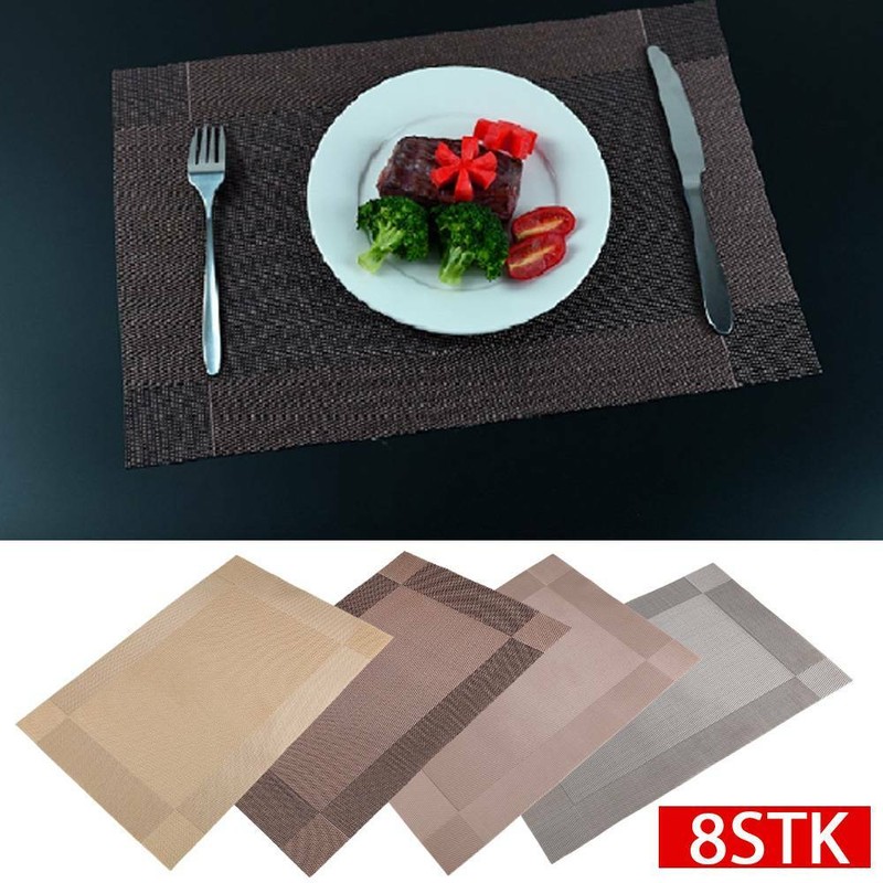 8X Tischsets Abwaschbar Platzdecke Tischmatte Tischdecken Tischset Tischläufer