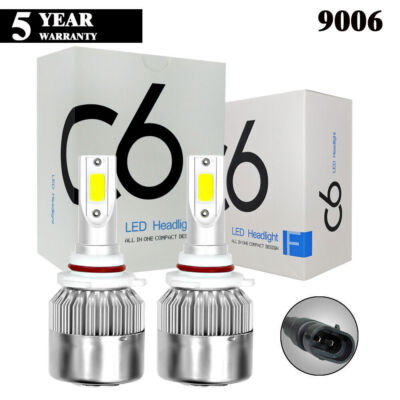 2PC H7/H4/H3/H1/H11/9005/9006/9004 C9 Car LED Headlight Lamp Bulbs 6000K White