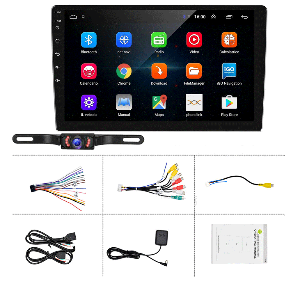 10.1" Android 11 For Apple Carplay Car Stereo Radio GPS WiFi 2Din+Back Up Camera