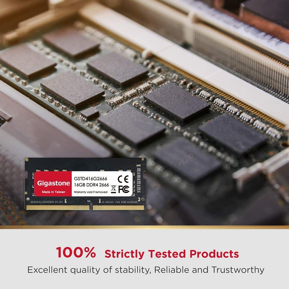 Gigastone DDR4 16GB 2666MHz PC4-21300 CL19 1.2V SODIMM 260 Pin Ram