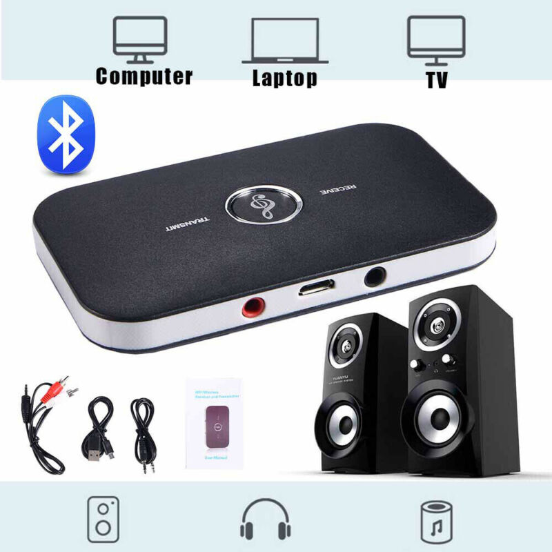 2in1 Bluetooth Transmitter & Receiver Wireless A2DP Home TV Stereo Audio Adapter