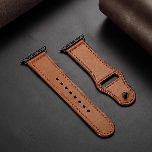 Genuine Leather Apple Watch Band For iWatch Series 8 7 6 5 4 38/40/41/42/44/45