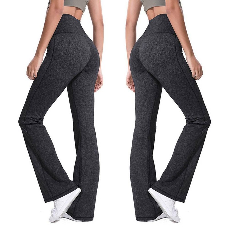 Promover Damen Bootcut Yogahose Flare Lange Bootleg-Hose mit Hoher Taille Taschen Bauchkontrolle Yoga Fitness Hose Trainingshose Arbeitshose f/ür Workout Arbeit Freizeit