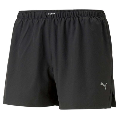 Puma Run Ultraweave Split Athletic Shorts Женские черные повседневные спортивные штаны 5