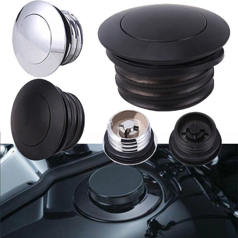 Flush Mount Pop Up Vented Fuel Tank Gas Cap CNC fit for Harley Screw In