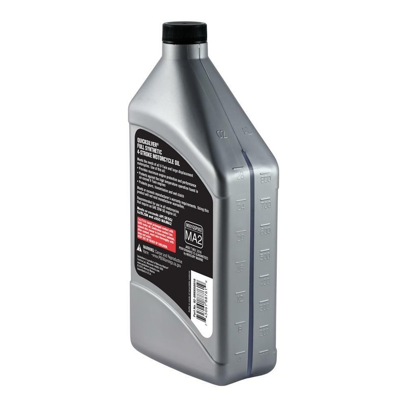 Quicksilver 20W-50 Motorcycle Oil, 1 qt