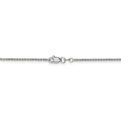 Pre-owned Superdealsforeverything Real 14kt White Gold 1.4mm Round Cable Chain; 24 Inch; Lobster Clasp