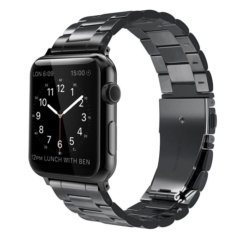 For iWatch Apple Watch Series 5/4 44mm Stainless Steel Wrist Band Strap Black | eBay