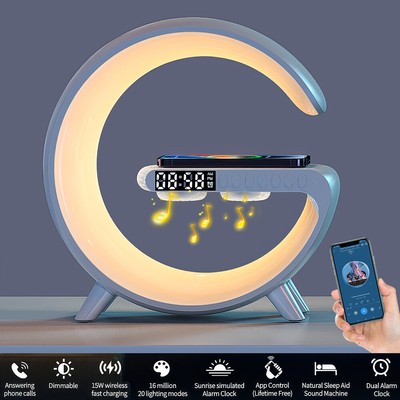 Upgraded Intelligent LED Lamp Bluetooth Speaker Wireless Charger Atmosphere Lamp