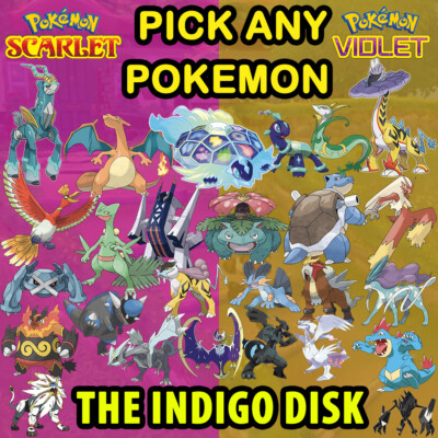New Pokemon Release The Indigo Disk DLC  Shiny  Scarlet & Violet Custom Any 6IV
