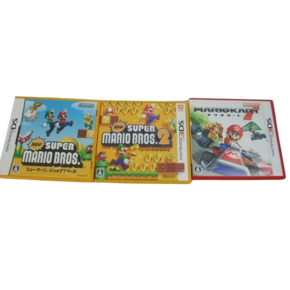ニンテンドー3DS マリオシリーズ7本セット Lot 2 Super Mario Bros. & Mario Kart 7 seven set Nintendo