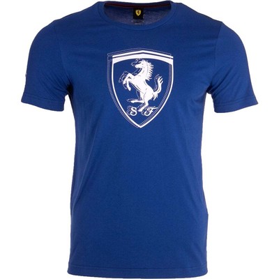 

Puma Ferrari Race Tonal Shield Crew Neck Short Sleeve TShirt Mens Size  Cas, Синий, Puma Ferrari Race Tonal Shield Crew Neck Short Sleeve TShirt