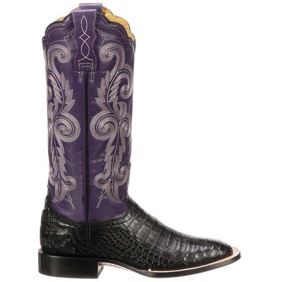 

Lucchese Annalyn Crocodile Embroidery Square Toe Cowboy Womens Black, Purple Ca, Lucchese Annalyn Crocodile Embroidery Square Toe Cowboy