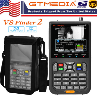 V8 Digital FTA DVB-S/S2/S2X Satellite TV Signal Finder Meter 1080P HD Sat Finder