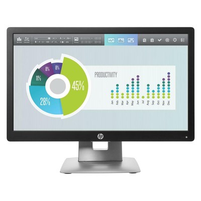 HP EliteDisplay E202 50,8 cm 20 Zoll Monitor 1600 x 900 HD+ LED Schwarz/Silber