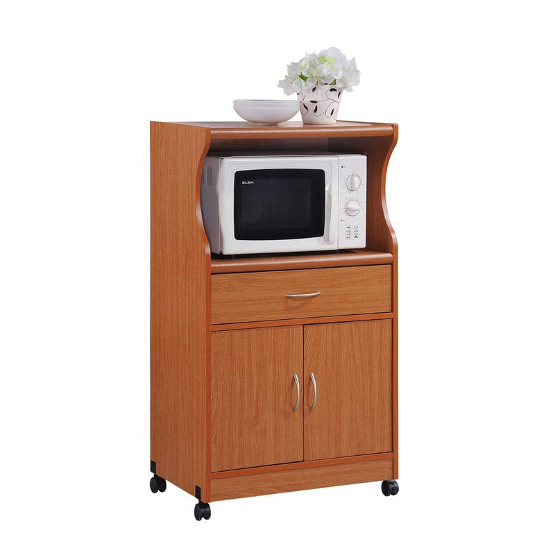 Cherry Microwave Cart with Storage