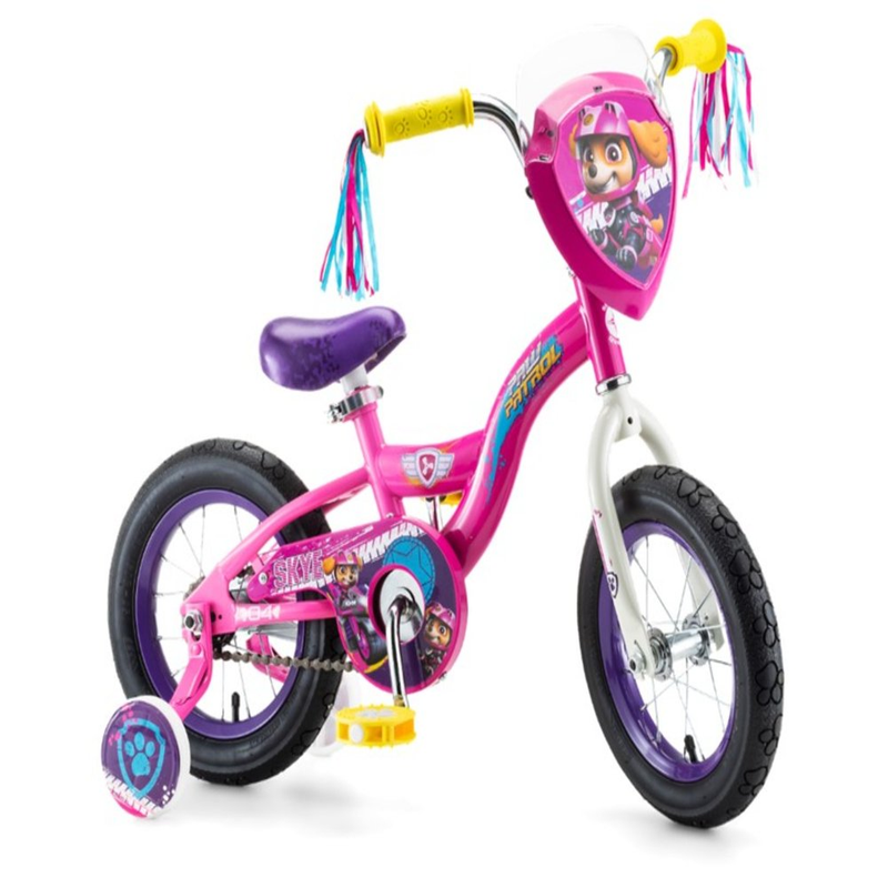 Kids Bike Girls Skyer Paw Patrol 12 Inch Wheels Ages 2-4 Magenta Pink Chhristmas