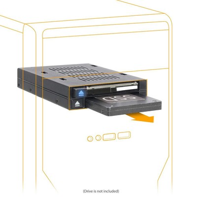 Dual 2 Bay 2.5  SSD & HDD Dock Tool-Less Hot-Swap SATA / SAS Mobile Rack Encl...
