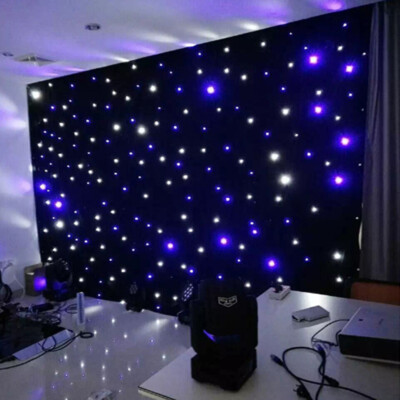LED Star Stage Backdrop - 20x10FT LED Star Curtain Background Starry Sky DMX512