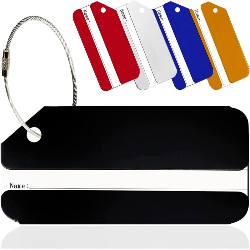 Aluminum Alloy Suitcase Labels Name ID Card Baggage Labels  