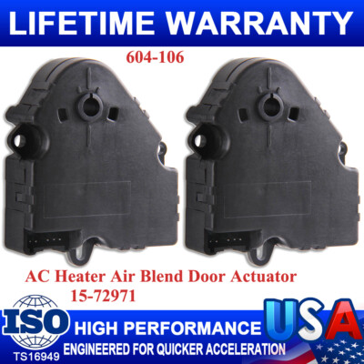 2 Heat Heater A/C AC Fan Air Vent Blend Door Actuator for Chevy GMC Pickup Truck