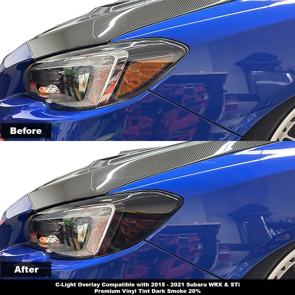 Crux Moto Headlight C-Light Tint Overlays Dark Smoke 20% for