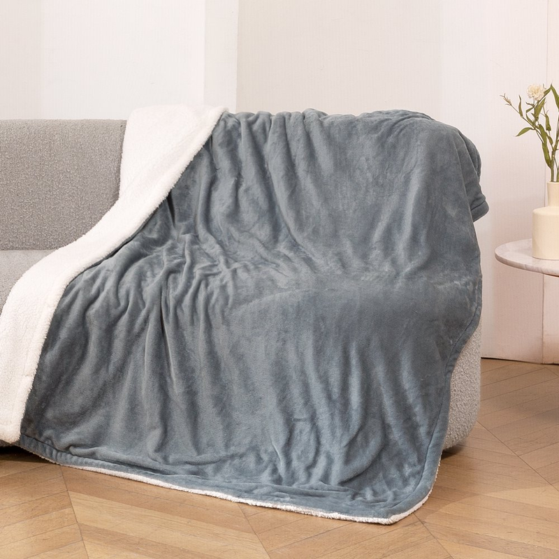 50x60" Electric Heated Blanket, Washable Fast Heating Sherpa Portable Blanket