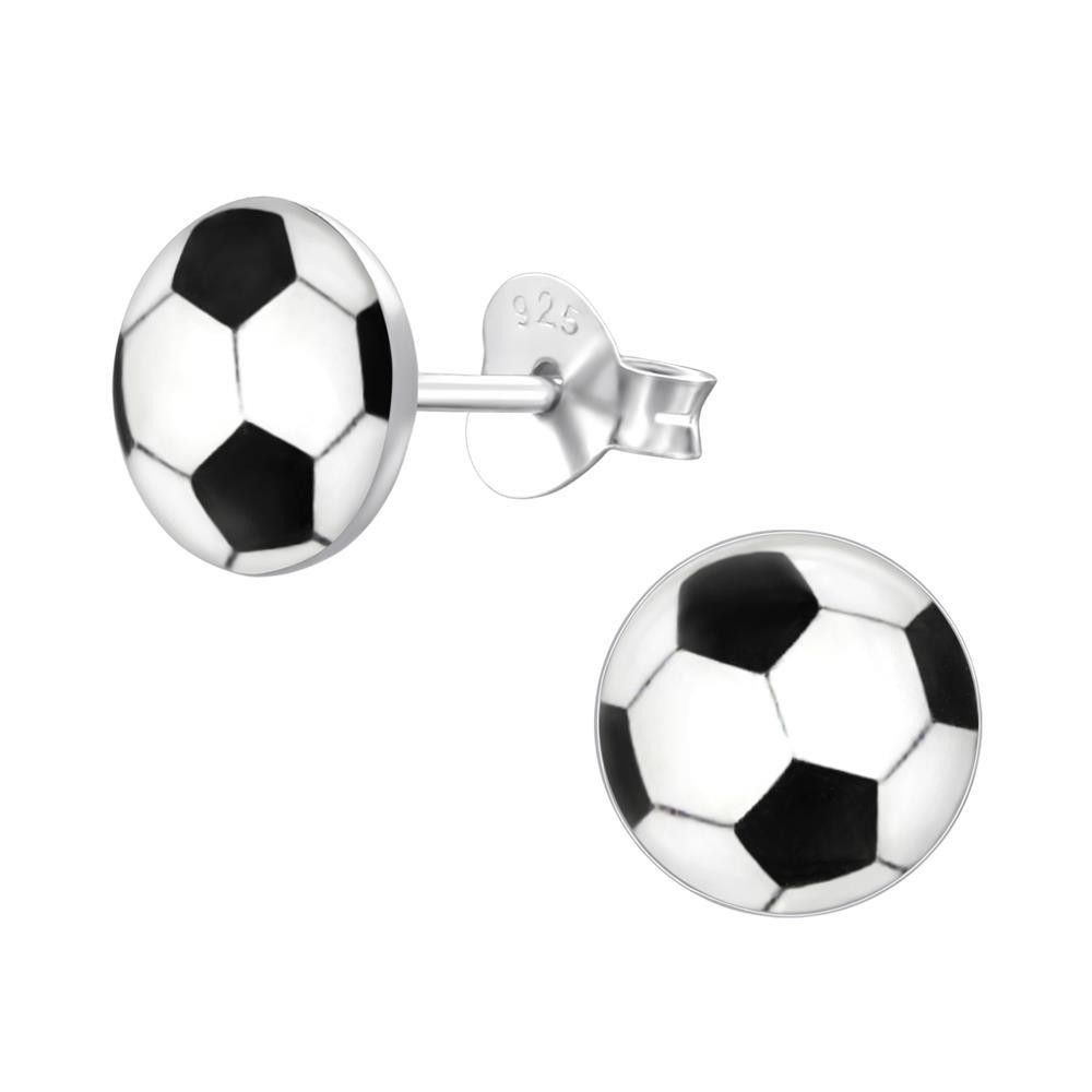 Ohrstecker Fussball 925 Sil...